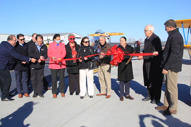 Dec. 22, 2021 ribbon cutting at Johnson County Executive Airport